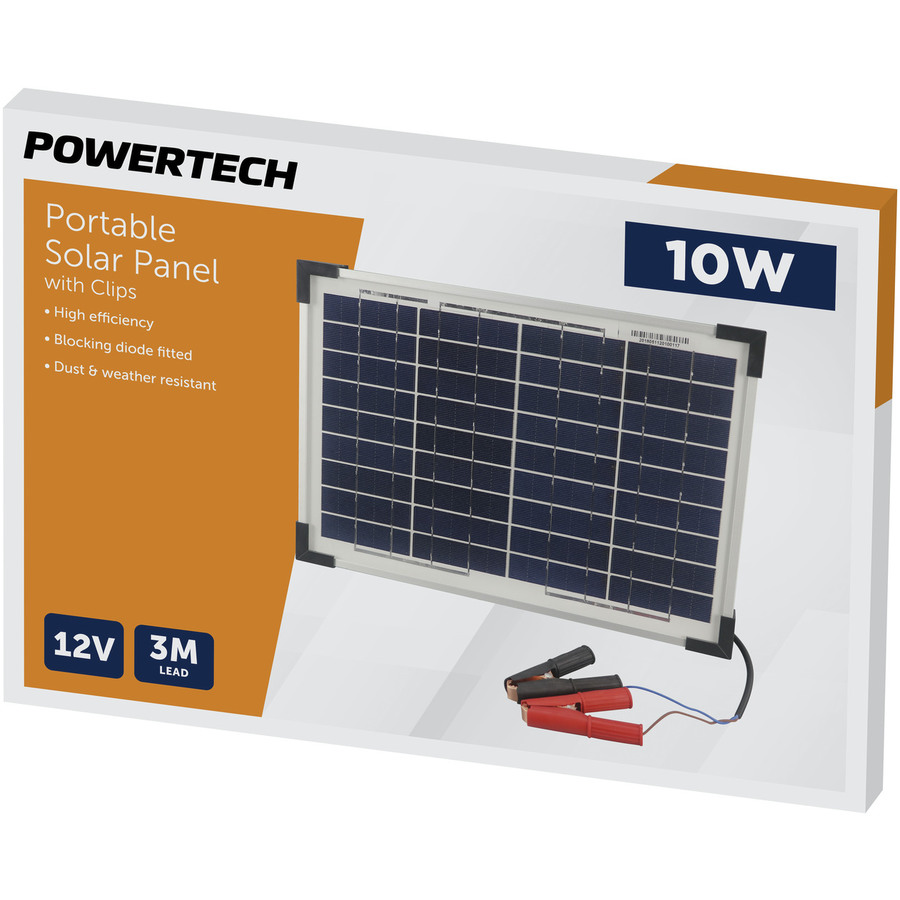 12V 10W Solar Panel with Clips