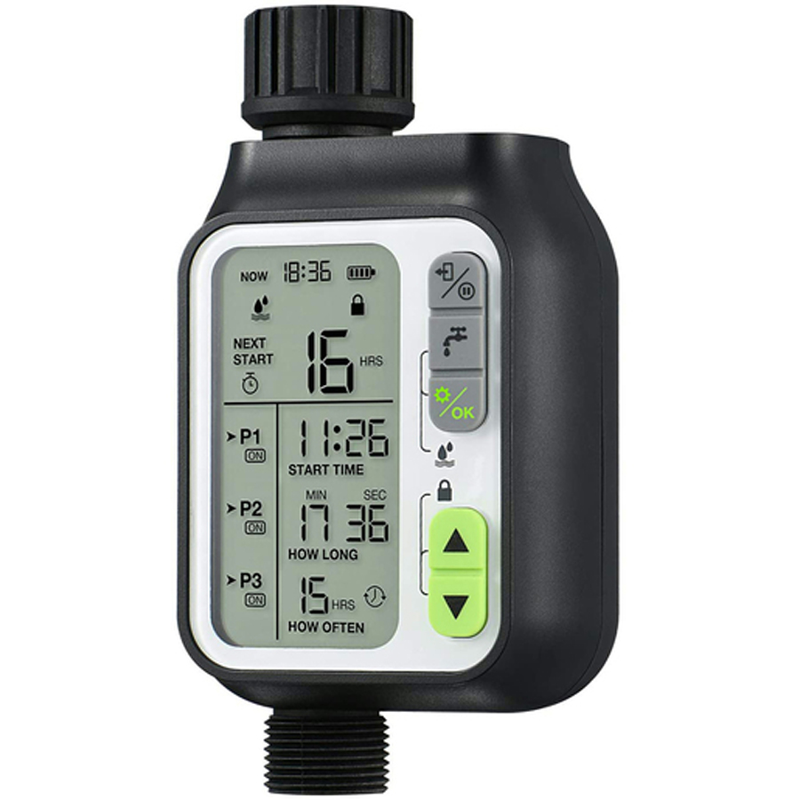 Digital Irrigation Timer with 3 Individual Timers and Water Sensor 