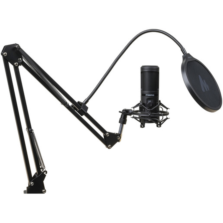 Maono 192KHZ24BIT Professional Podcast Microphone with Desk Mount Arm and Accessories 
