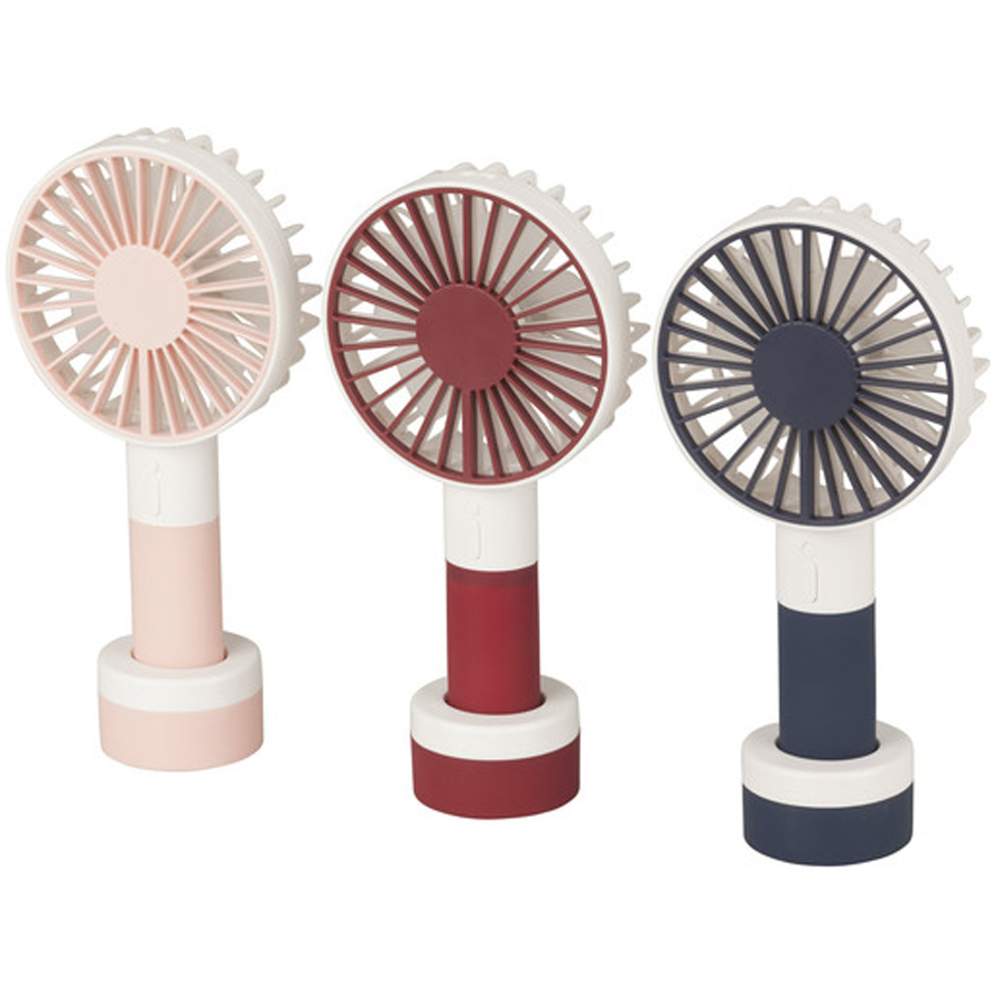 Portable Personal Rechargeable Fan with 3 Speeds and LED Light 