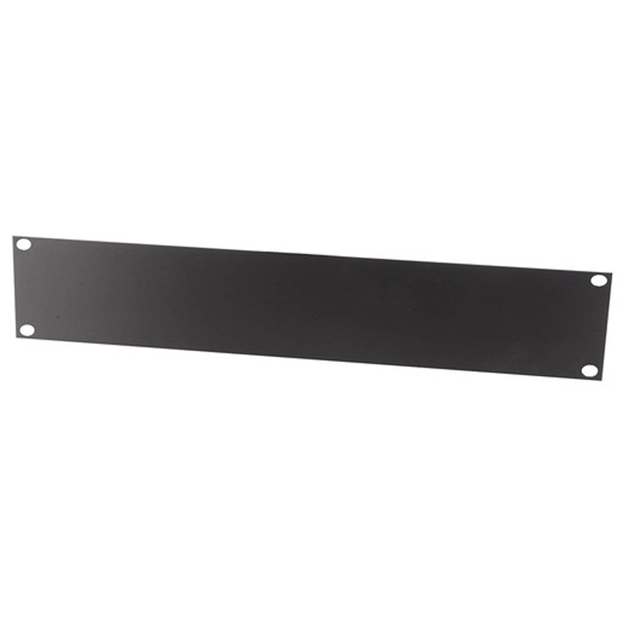 Aluminium 88mm (2U) Rack Cabinet Panel - Black Finish 