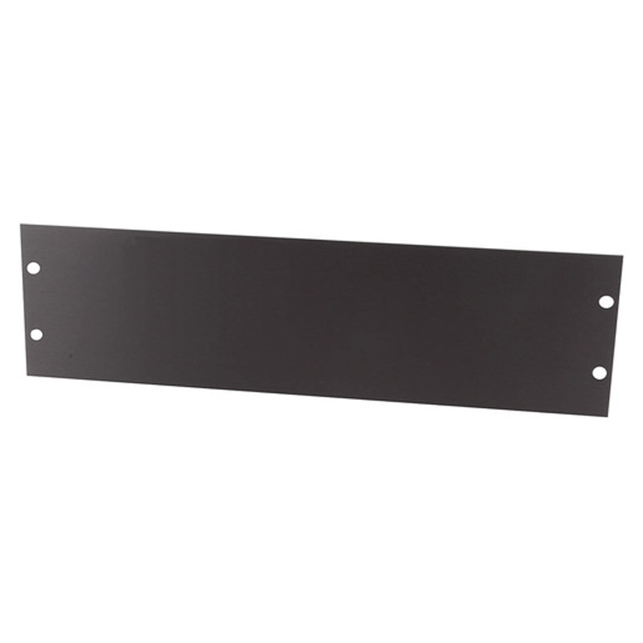 Aluminium 132mm (3U) Rack Cabinet Panel - Black Finish 