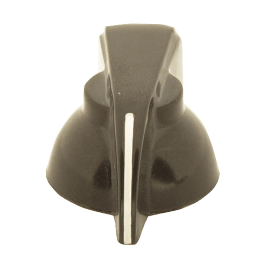 Knob Plastic Pointer 14 Shaft Black 