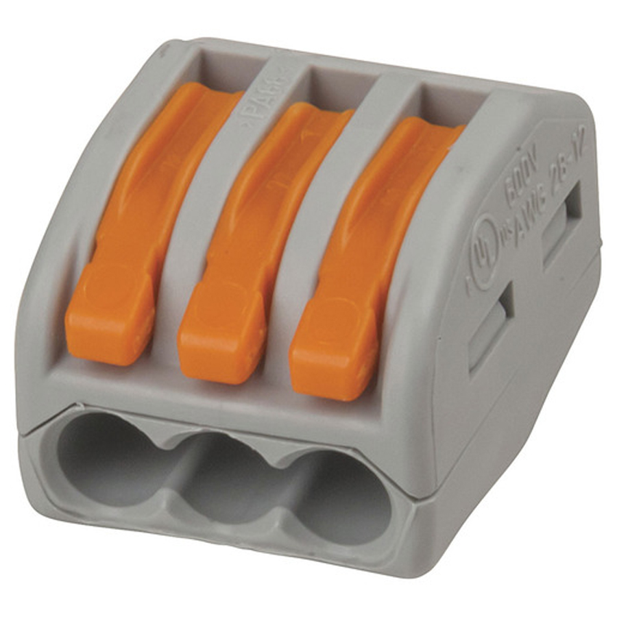 3 Way WAGO Splice Terminal Block 