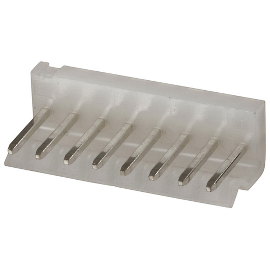 8 Pin 0.156 Straight Locking Header with crimp pins - 3.96 pitch 