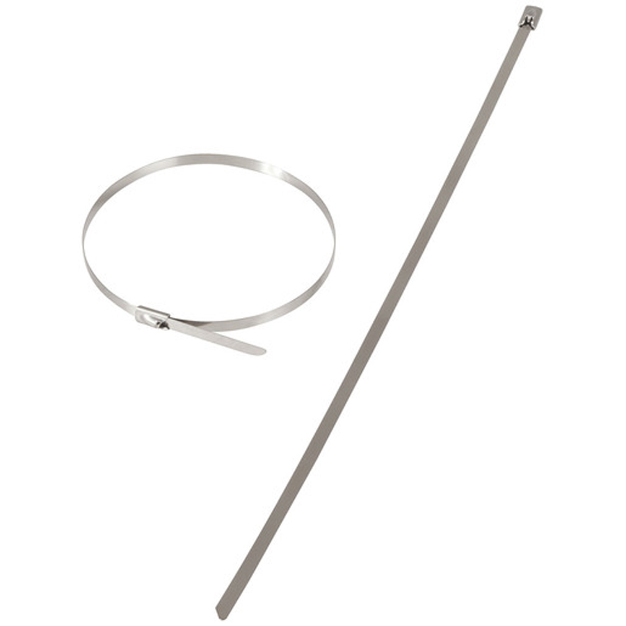 150 x 4.6mm Stainless Steel Cable Ties - 10pk 