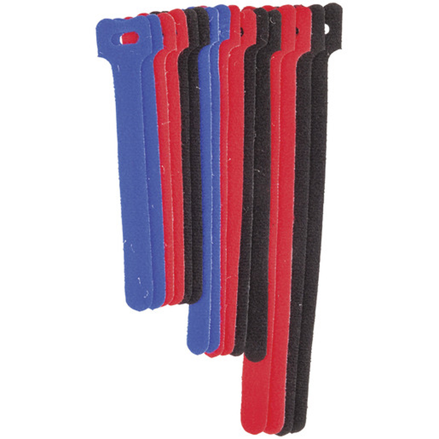 Mixed Hook and Loop Cable Ties Pk16 