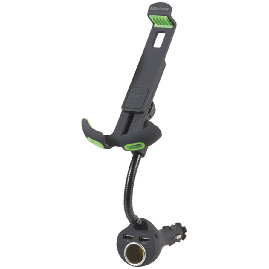 Cigarette Lighter Phone Holder with USB Charging Outlets 