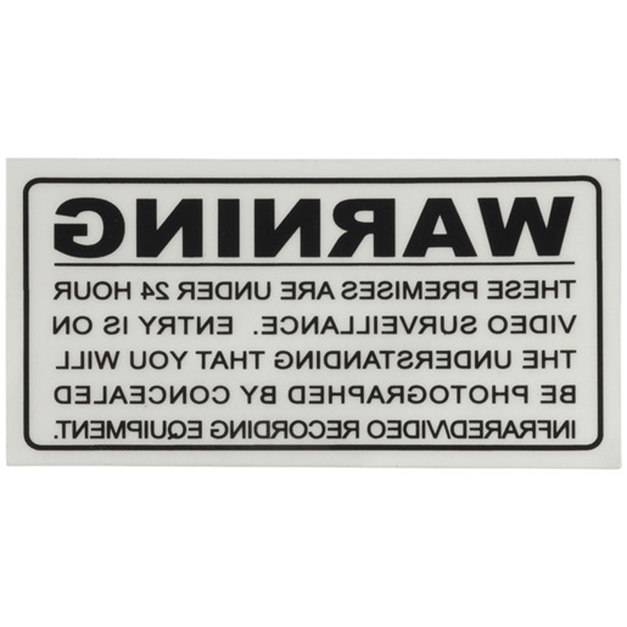 Inside Surveillance Warning Sticker 