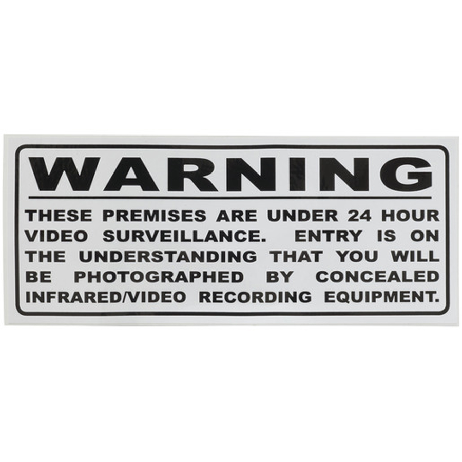 Large Surveillance Warning Sticker 