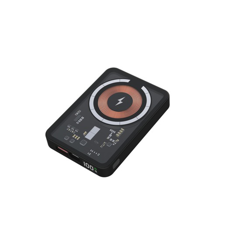 10,000mAh Power Bank with USB + Wireless Magnetic Charger 