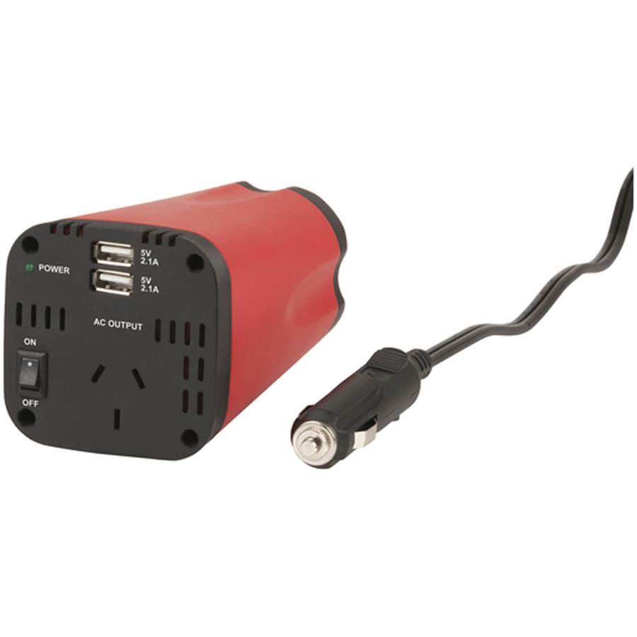 150W Cup-Holder Inverter with Dual USB Charging 