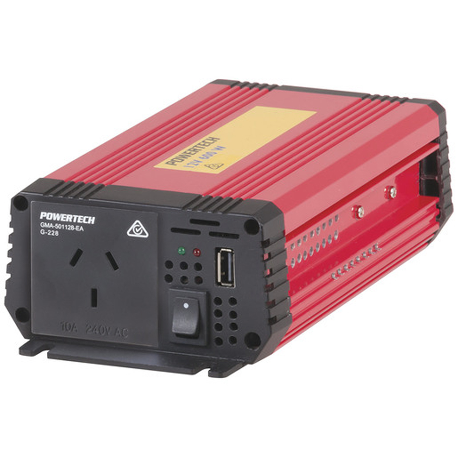 600W (1500W) 12VDC to 240VAC Modified Sinewave Inverter with USB 