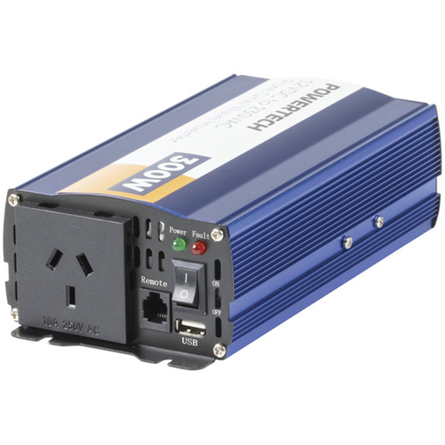 300W 12VDC to 240VAC Pure Sine Wave Inverter - Electrically Isolated 