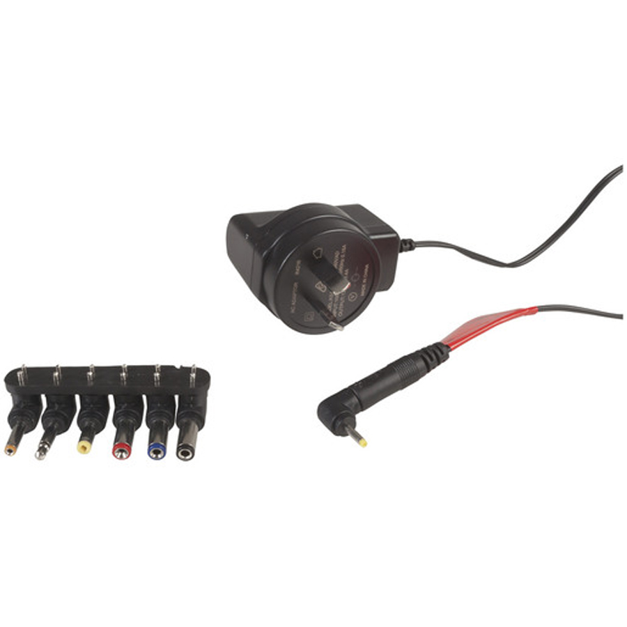 12V DC 400mA Ultra-Slim Power Supply 7DC Plugs 