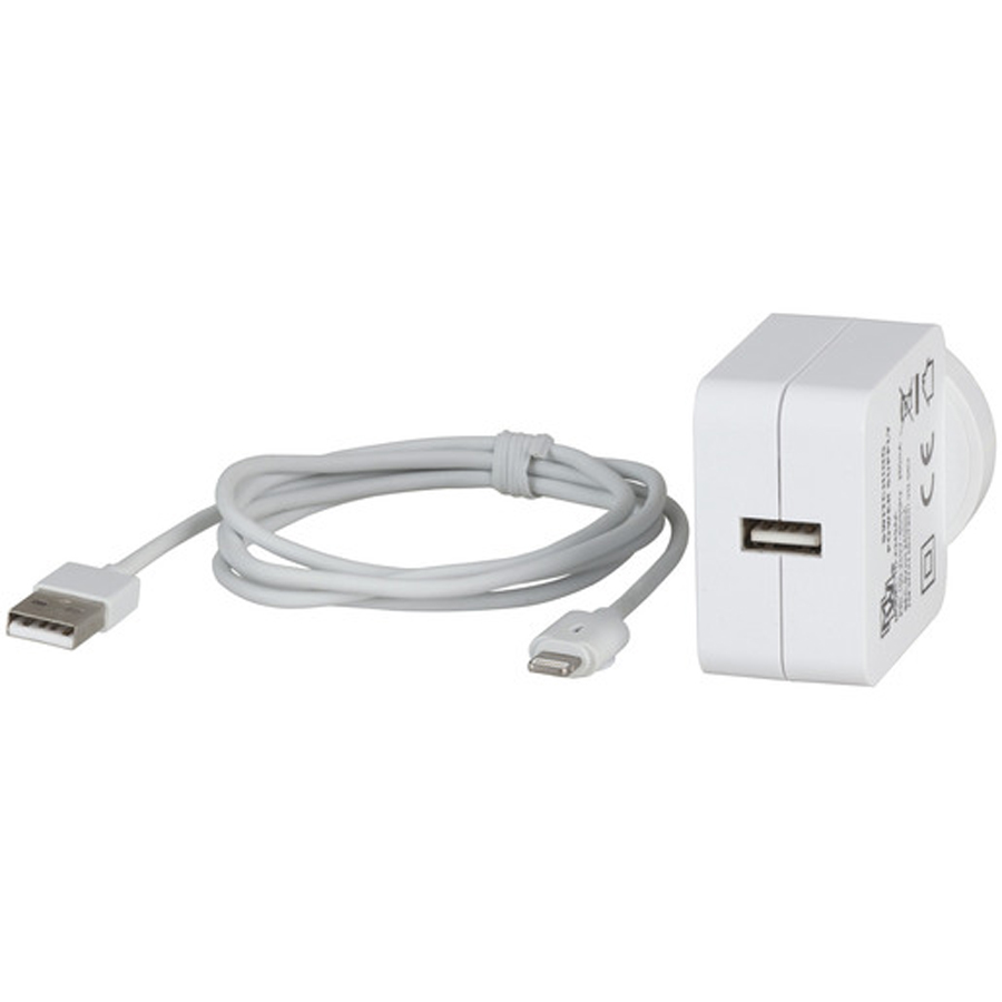 2.4A Wall Charger with Lightning Cable to suit iPhone, iPad, iPod 