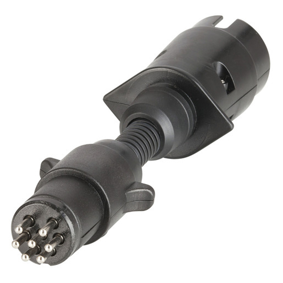 7 Pin Large Round Plug to 7 Pin Small Round Socket 