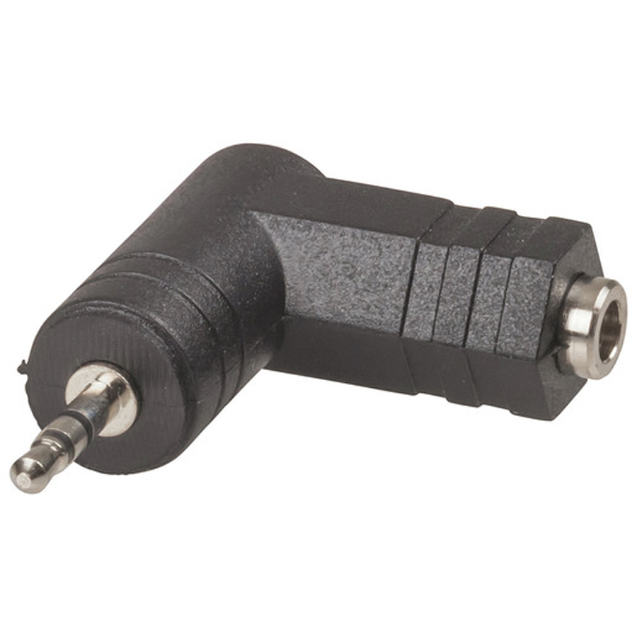 Adaptor 3.5mm Socket - 2.5mm Stereo Plug Right Angle 