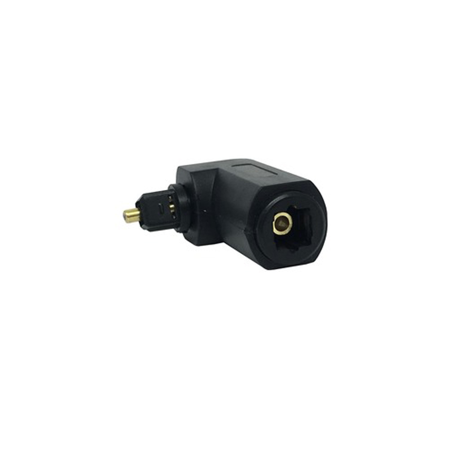 TOSLINK Plug to Socket Right Angle Adaptor 