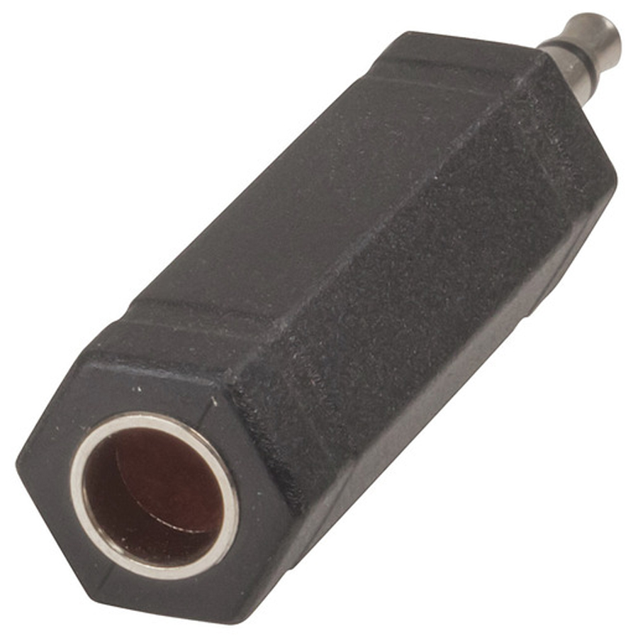 3.5mm Stereo Plug to 6.5mm Stereo Socket Adaptor 
