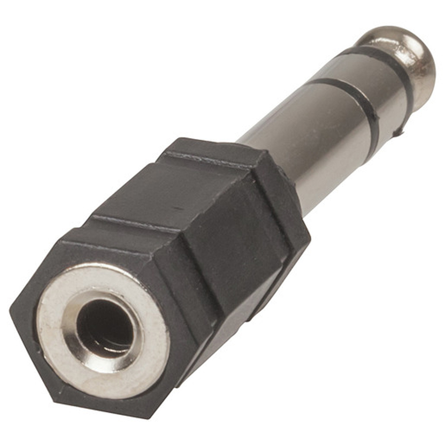 6.5mm Stereo Plug to 3.5mm Stereo Socket Adaptor 