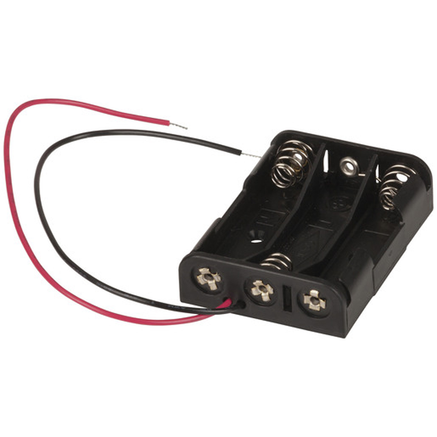 3 X AA Side by Side Flat Battery Holder 