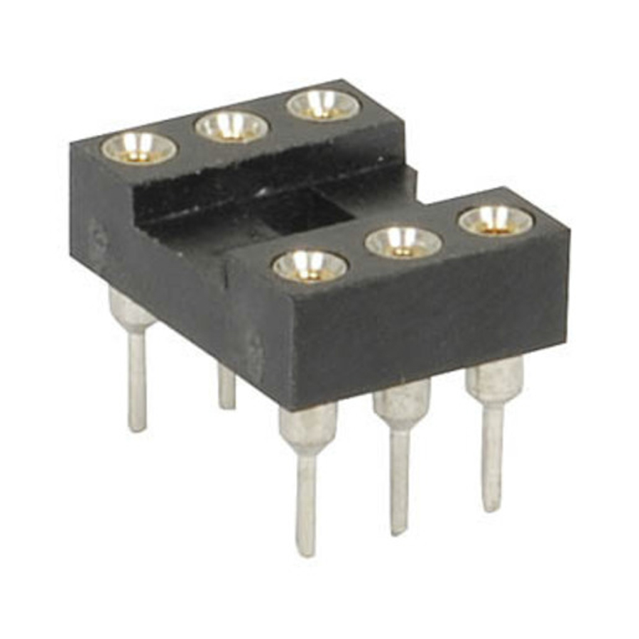 Socket IC - Machined 6 Pin 
