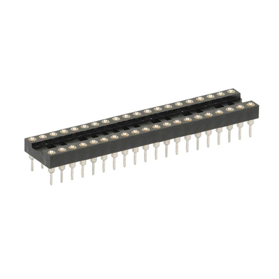 40 Pin Gold Insert Machined Pin IC Socket 