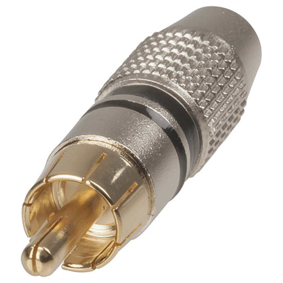 Quality Gold RCA Plugs - Black 