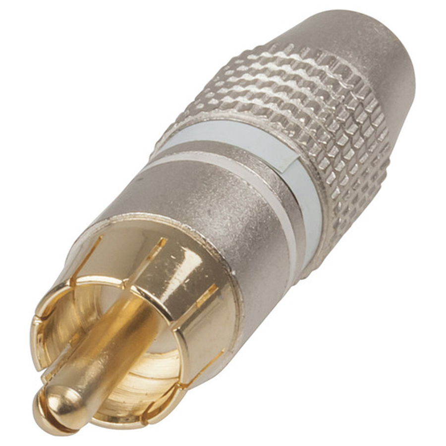 Quality Gold RCA Plugs - White 