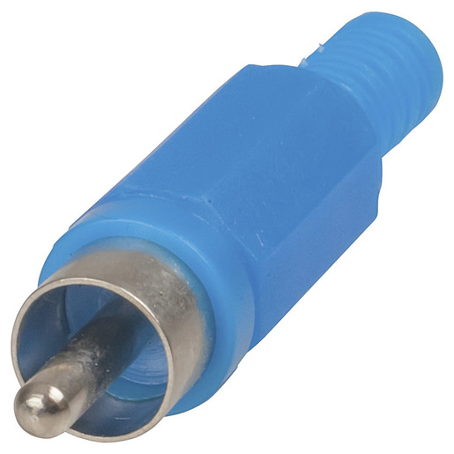 RCA PLUG PLASTIC BLUE 