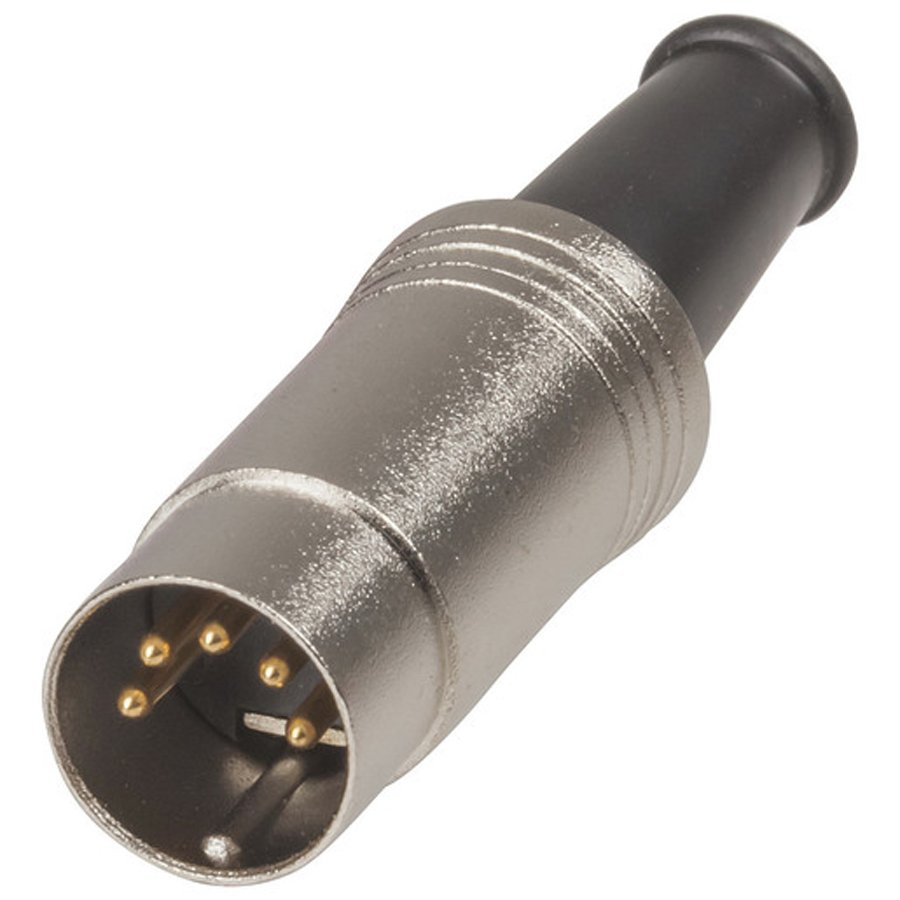 5 Pin DIN Plug - Metal Case 