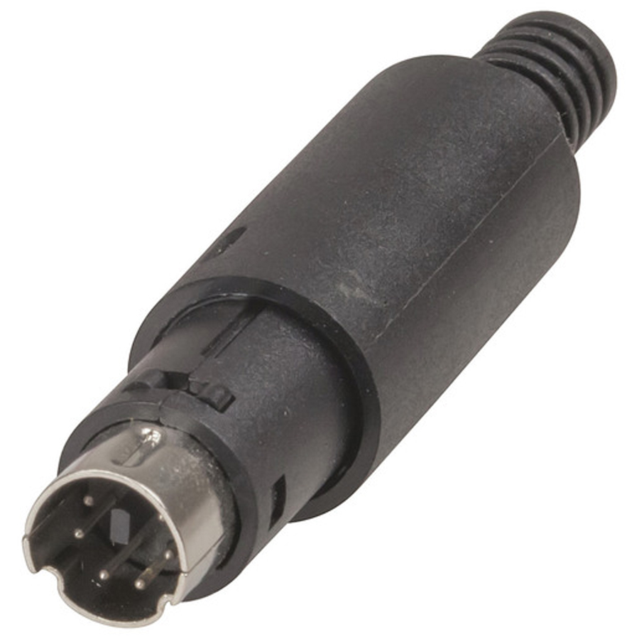 6 Pin MINI DIN Plug Din  S-VHS 