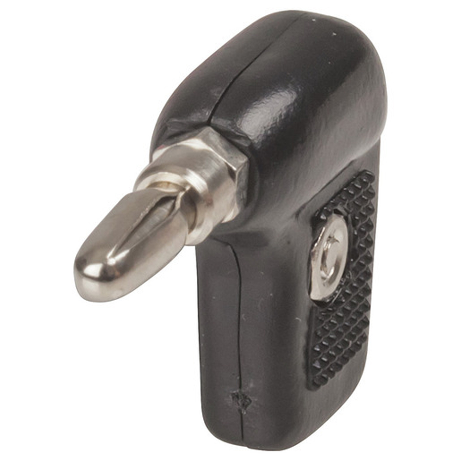 Black RIGHT ANGLE BANANA Plug 