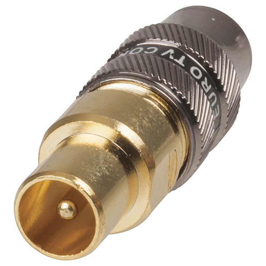 Gold 75 OHM TV Plug 