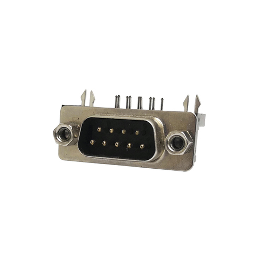 Right Angled D9 Plug with PCB Mount 