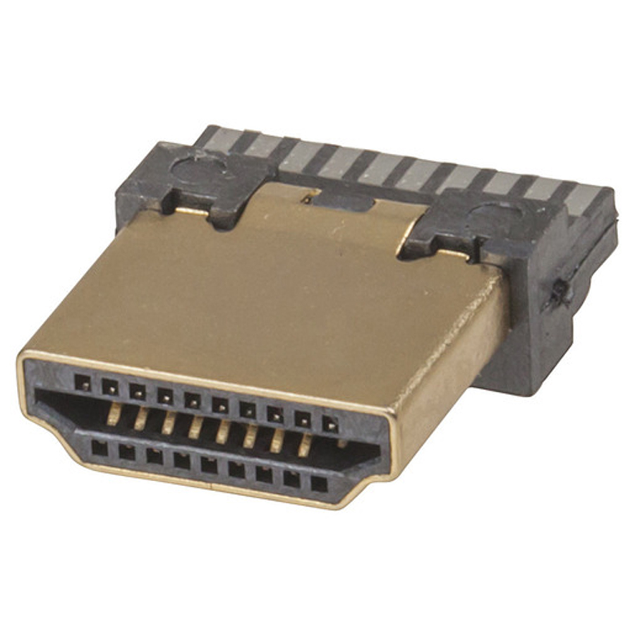 Gold Plated PCB Mount HDMI Plug 