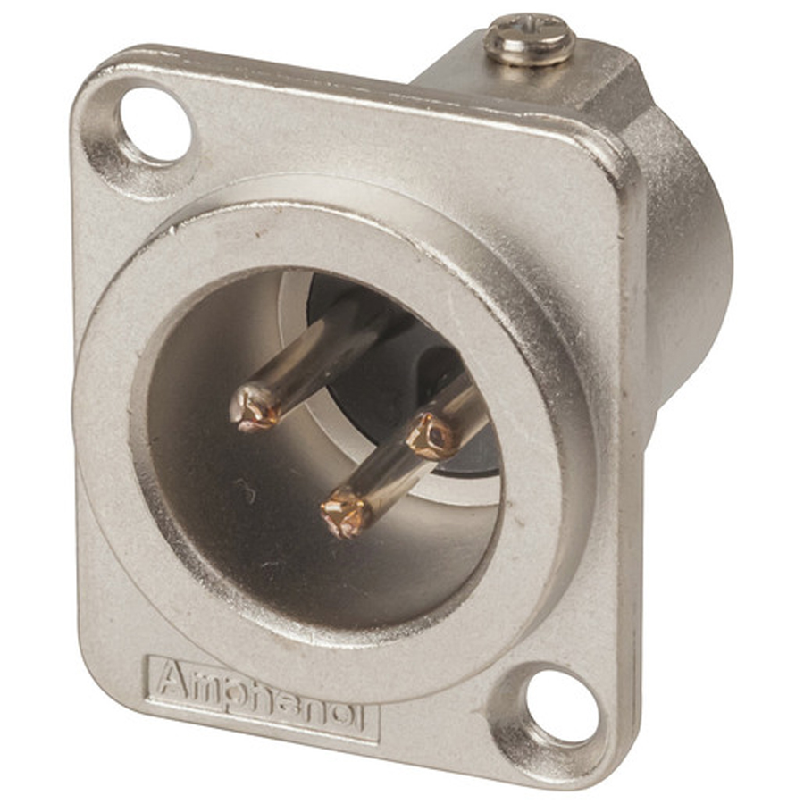 Amphenol Chassis Mount D-Series panel mounted XLR plug 