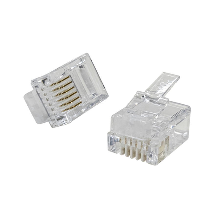 RJ12 Telephone plugs for Stranded Cable - Pk.50 