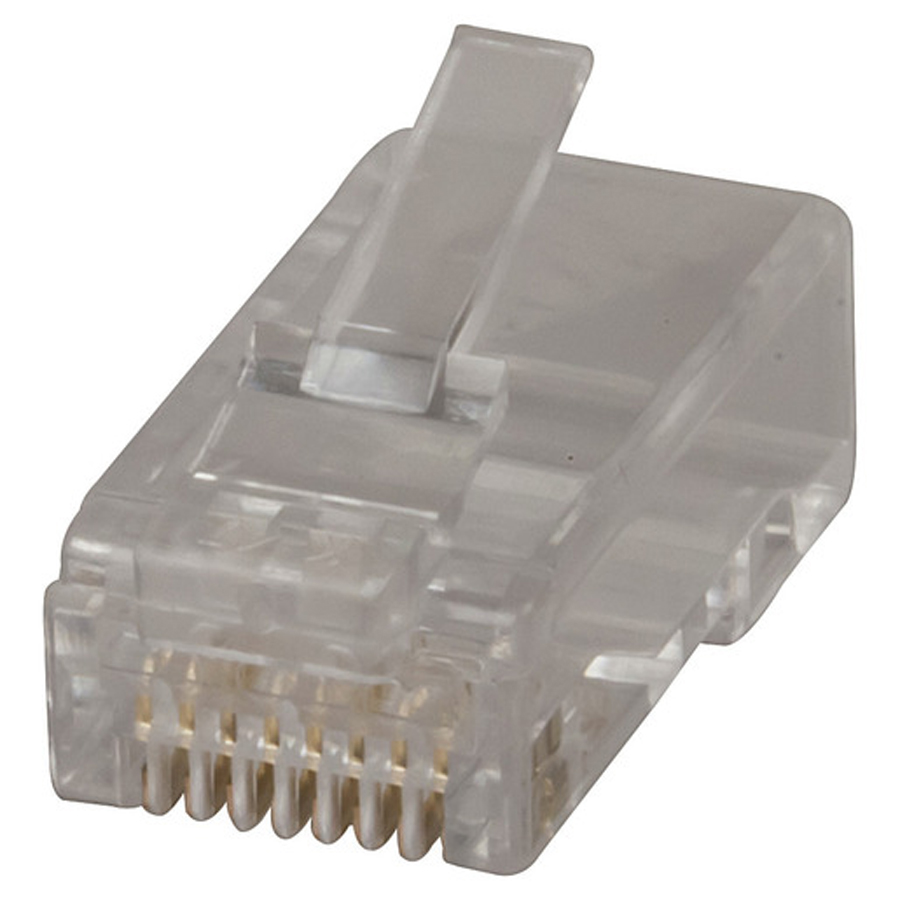 RJ45 Modular Plugs for Stranded and Solid Cat 6 Cable Pk10 