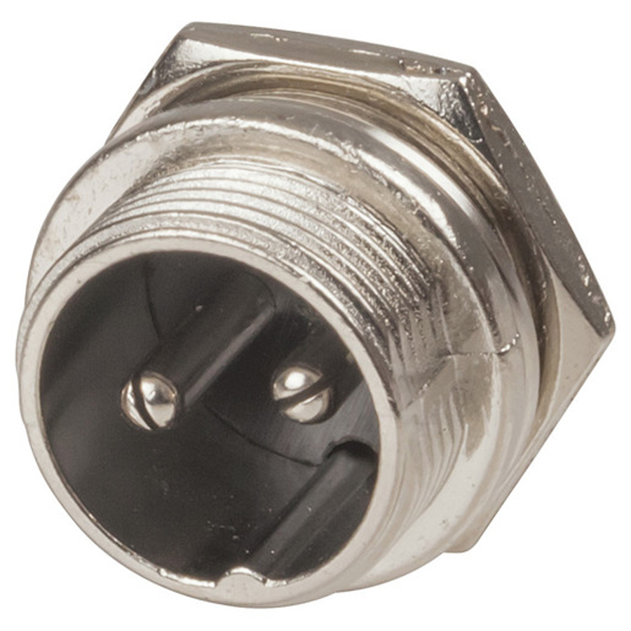 2 Pin Microphone Chassis Male Connector 