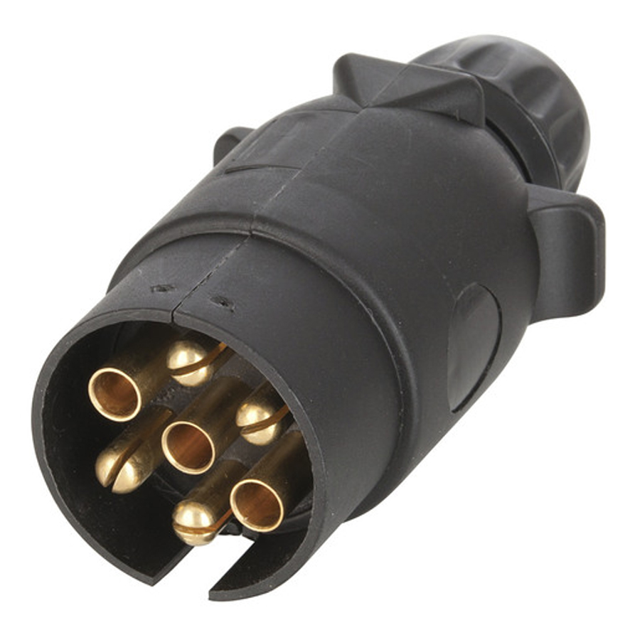 7 Pin Large Round Trailer Plug 