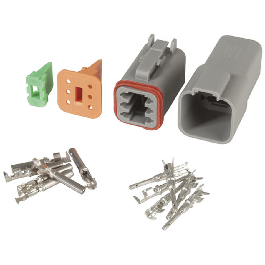 6-Way Weatherproof Deutsch Connector Set 