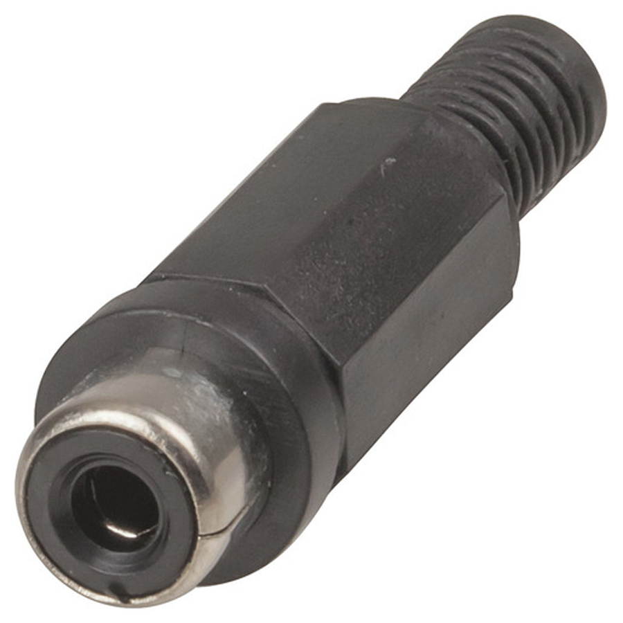 Black - PLASTIC Line Socket RCA 