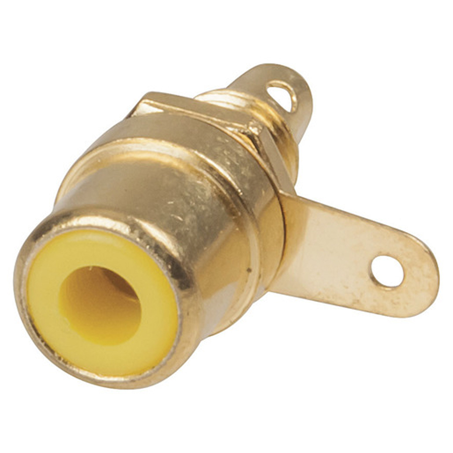 Yellow Gold-Plated RCA Chassis Socket 