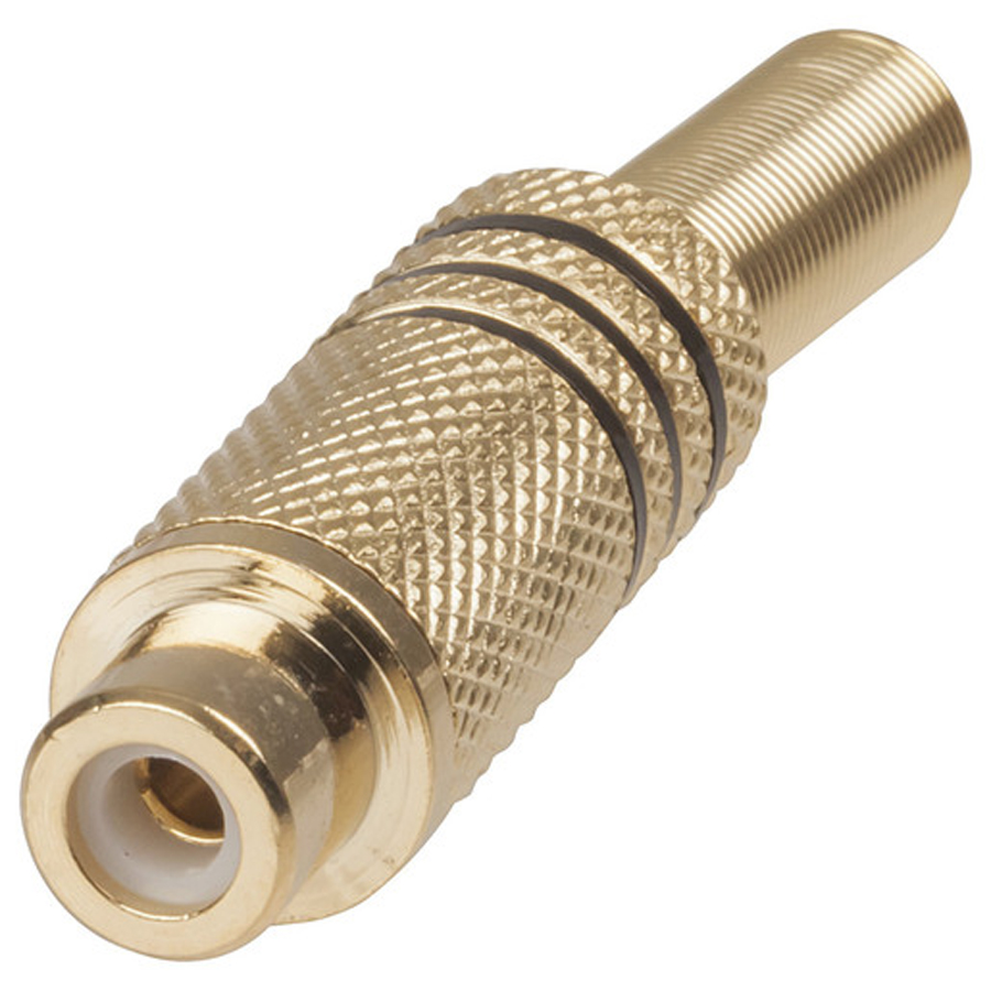 Black RCA Gold Line Socket WITH SPRING 