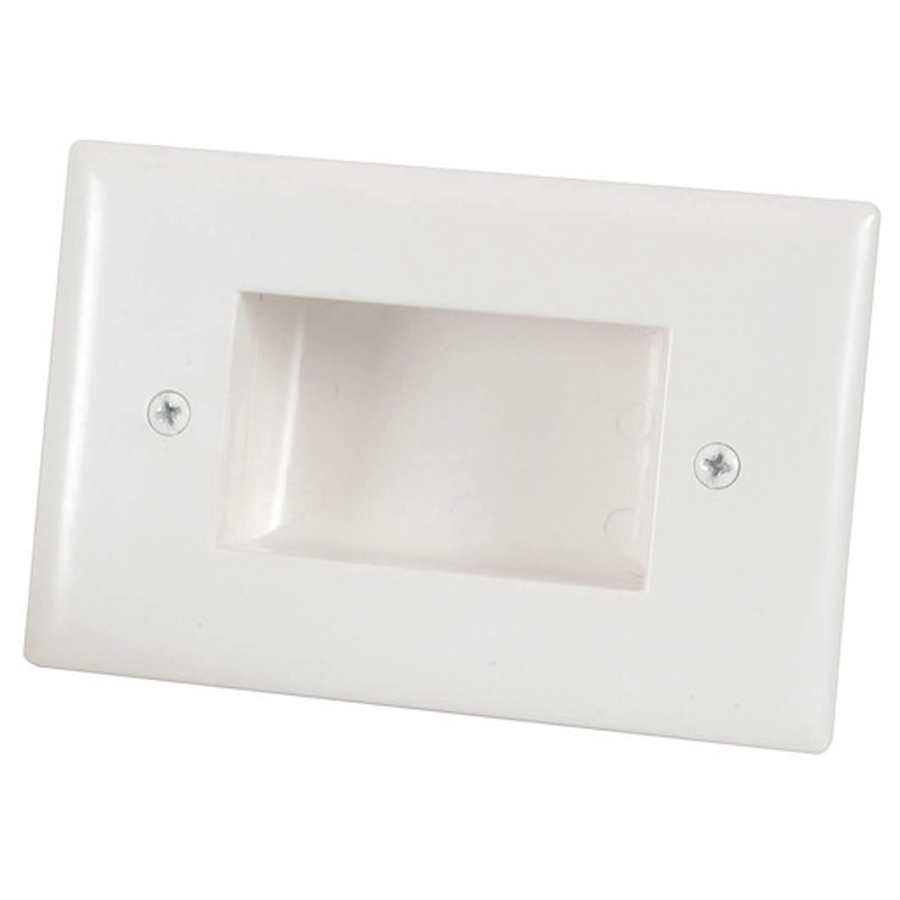 Recessed Cable Entry Wall Plate - Small 