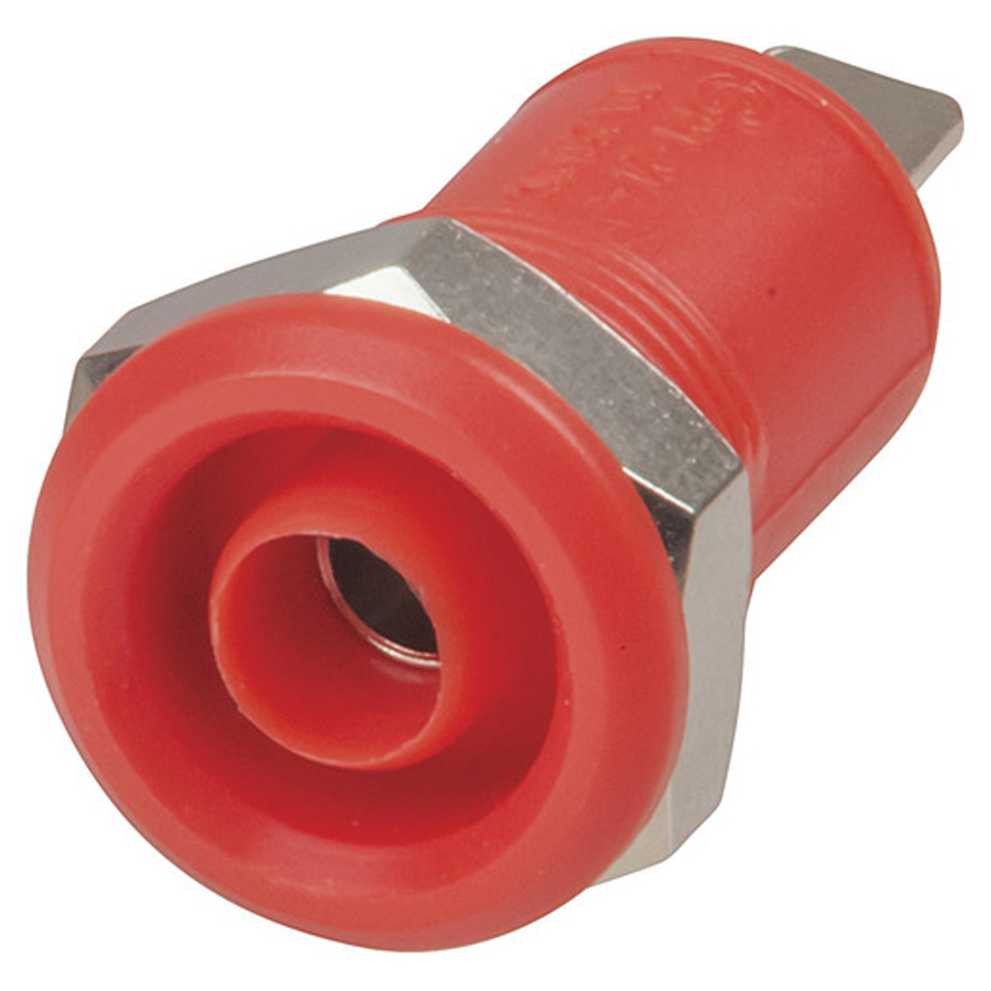 4mm Panel Mount Banana Socket - Red 