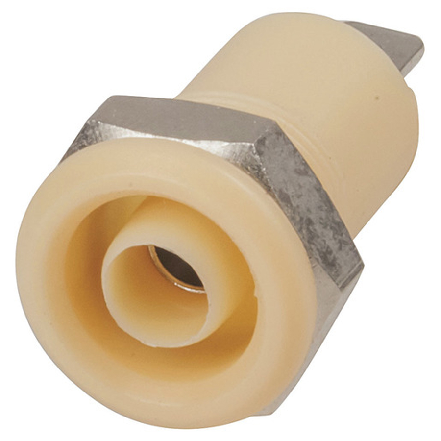 4mm Panel Mount Banana Socket - Yellow 