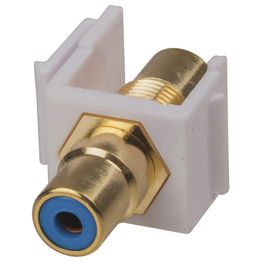 RCA Blue Keystone Insert Gold Plated 